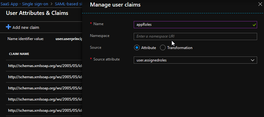 Manage claims issued from Azure AD